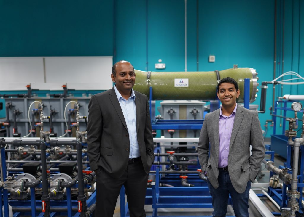 Prakash Govindan and Anurag Bajpayee at Gradiant Global Innovation Center, Singapore Lab